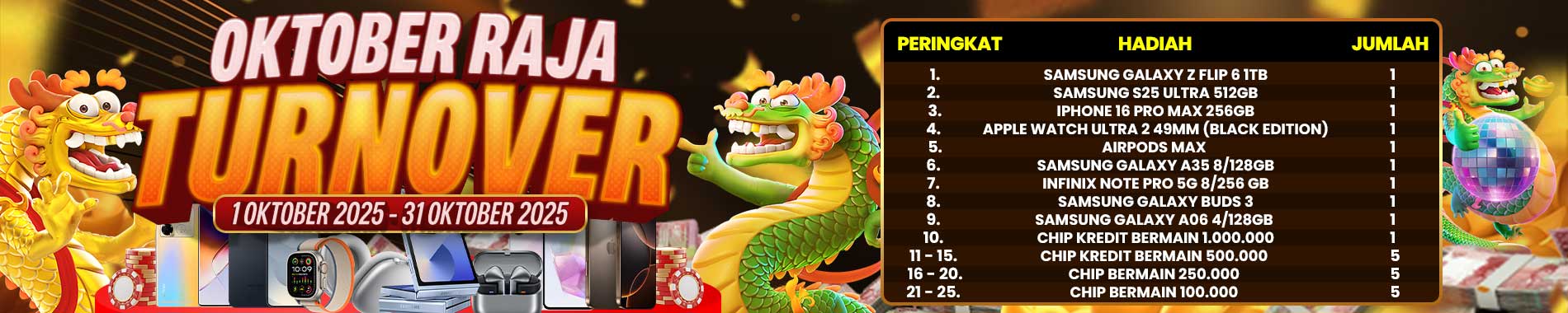 SPESIAL EVENT TURNAMENT TURNOVER RAJA OKTOBER 2025